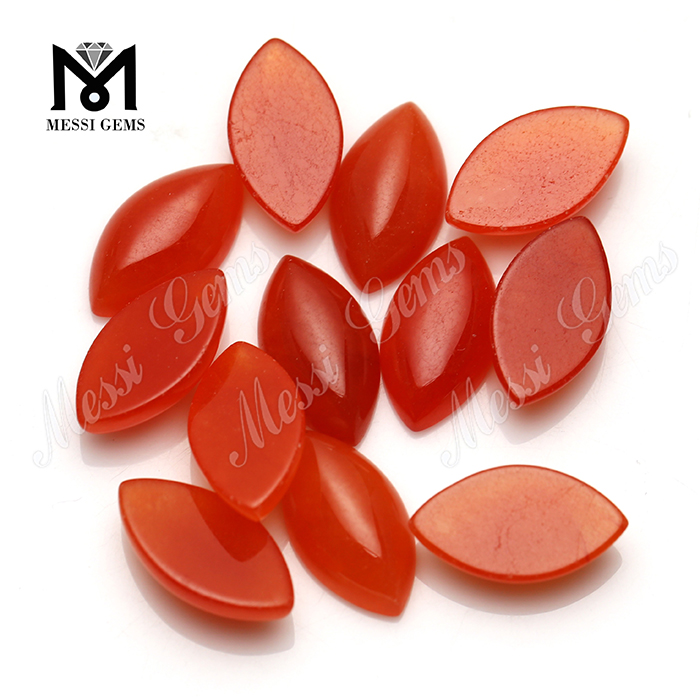 кабошон красного нефрита огранки маркиза из натуральных драгоценных камней для драгоценностей