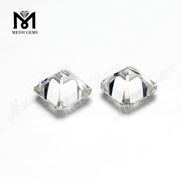 1 карат огранки Ашер Синтетический белый бриллиантовый камень Муассанит