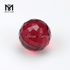 Оптовая цена рубиновый круглый шар 12,0 мм граненые стеклянные драгоценные камни