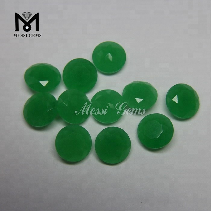 Новая мода свободные драгоценные камни круглый кварц зеленый нефрит