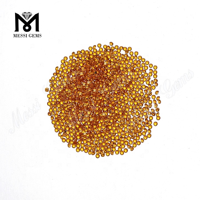 Оптовая цена круглый 1,5 мм цитрин Nano драгоценных камней камень