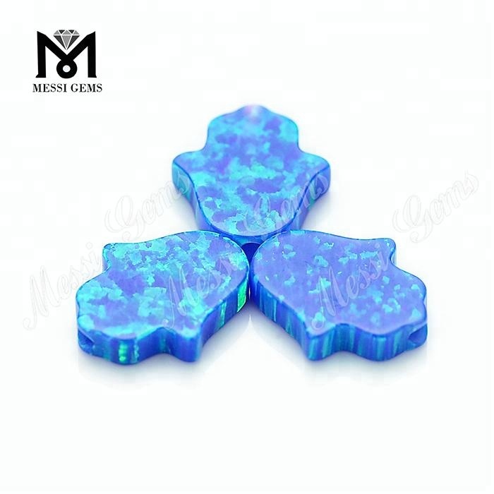 Синтетический синий россыпью 11 x 13 x 2,5 мм опал Драгоценный камень хамса
