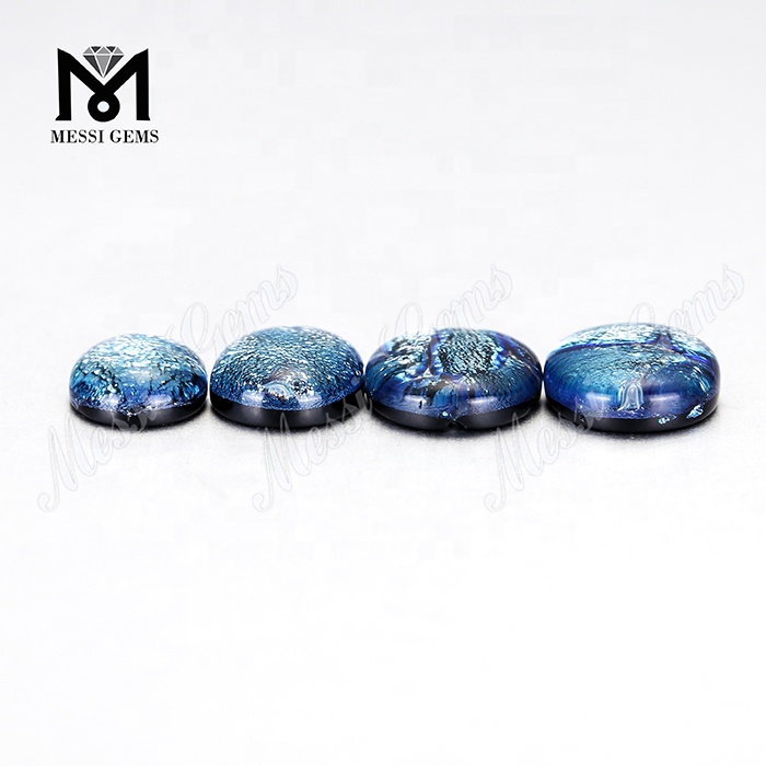 Уникальные кабошонные аммолитовые драгоценные камни/стеклянный аммолитовый камень