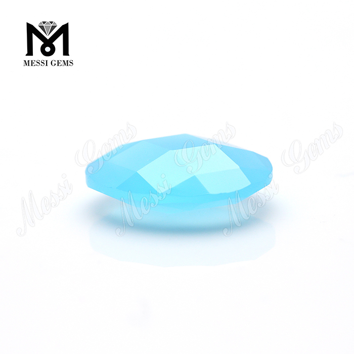 опаловый синий подушка в форме украшения стеклянных камней