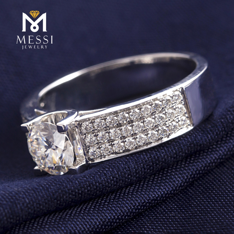 Свадебное золотое кольцо моисанита для женщин