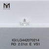 2,01 карат E VS1 Круглый дешевый выращенный в лаборатории бриллиант 3EX по низкой цене