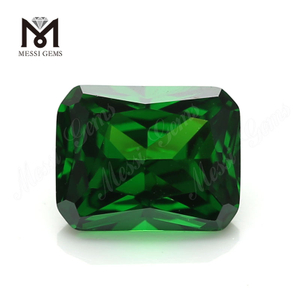 Лидер продаж восьмиугольной огранки 8x10 мм оптом кубический цирконий зеленый cz драгоценный камень