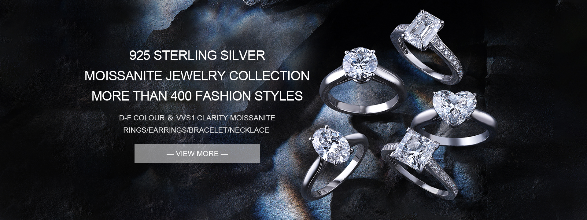 moissanite silver jewelry collection