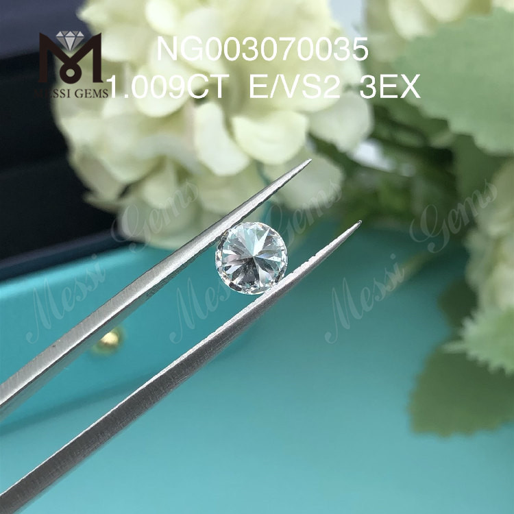 Оптовые выращенные в лаборатории бриллианты россыпью 1,009 карата круглой формы E VS2 EX CUT