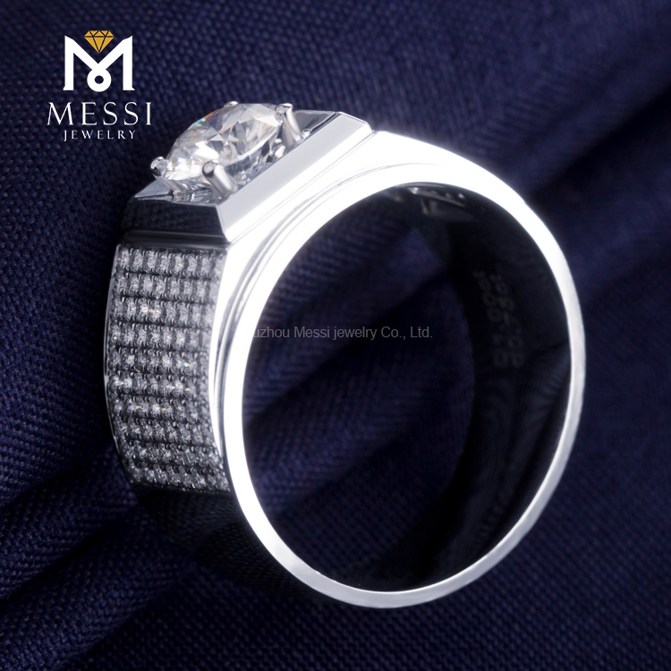1CT Moissanite Золотое кольцо для мужчин