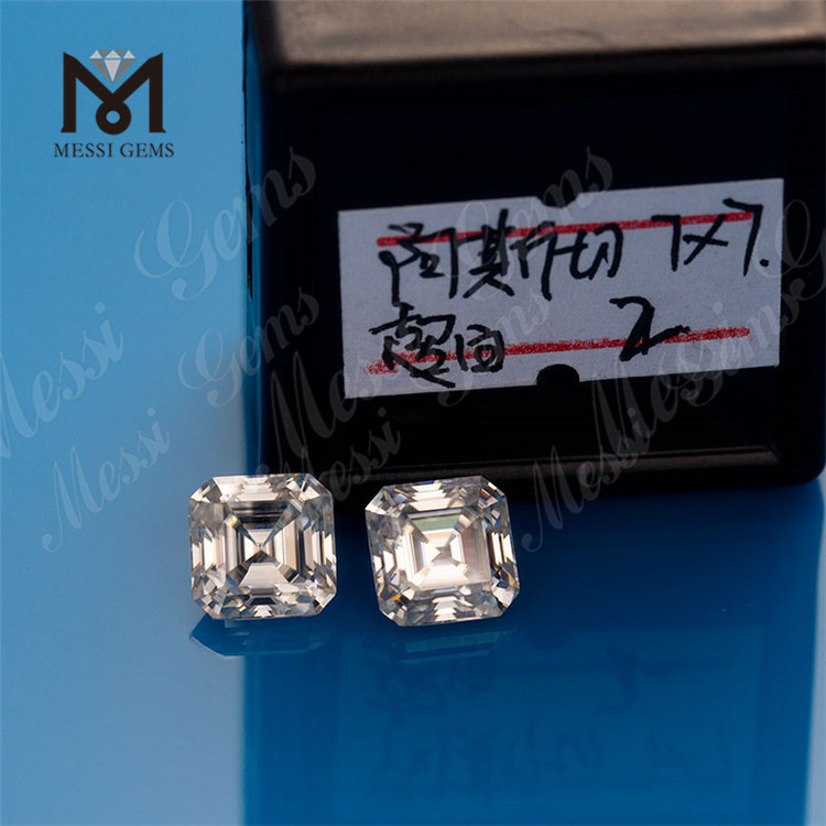 Китайский производитель сыпучих камней 7x7 мм DEF White Asscher Cut Loose Moissanite для продажи