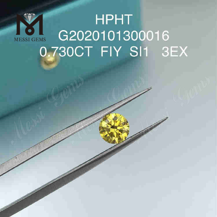 Выращенные в лаборатории бриллианты FIY SI1 3EX RD весом 0,730 карата оптом