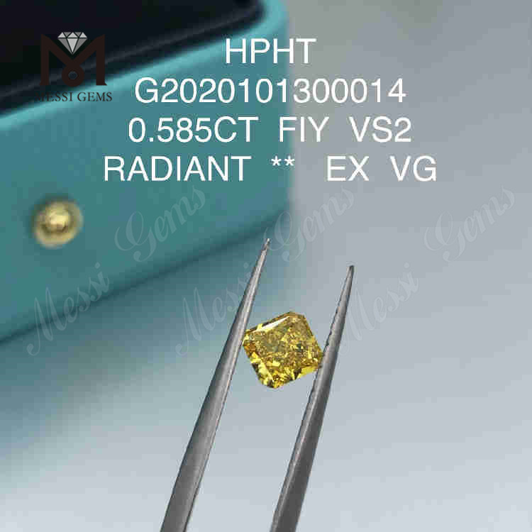 Лаборатория FIY VS2 EX VG весом 0,585 карата создала сияющий бриллиант