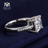 Квадратное кольцо с выращенным в лаборатории бриллиантом огранки «принцесса» кольцо из белого золота 14 карат 18 карат для женщин, ювелирные изделия