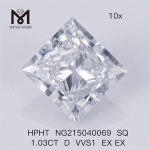 HPHT SQ 1.03CT D VS1 EX EX Выращенный в лаборатории алмазный камень