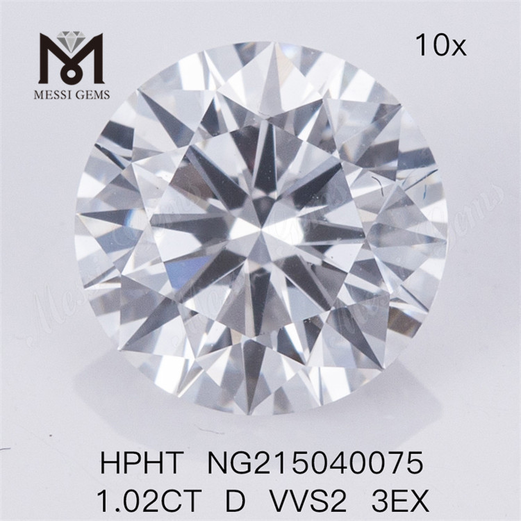 1.02CT HPHT D VVS2 3EX RD Лабораторные бриллианты