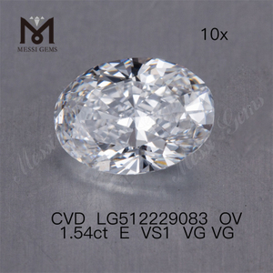 1,54 карат Е бриллиант CVD россыпью по сравнению с искусственными бриллиантами ov россыпью в продаже