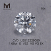 Оптовая продажа бриллиантов E cvd весом 1,06 карата против производителя круглых бриллиантов EX круглой формы, выращенных в лаборатории
