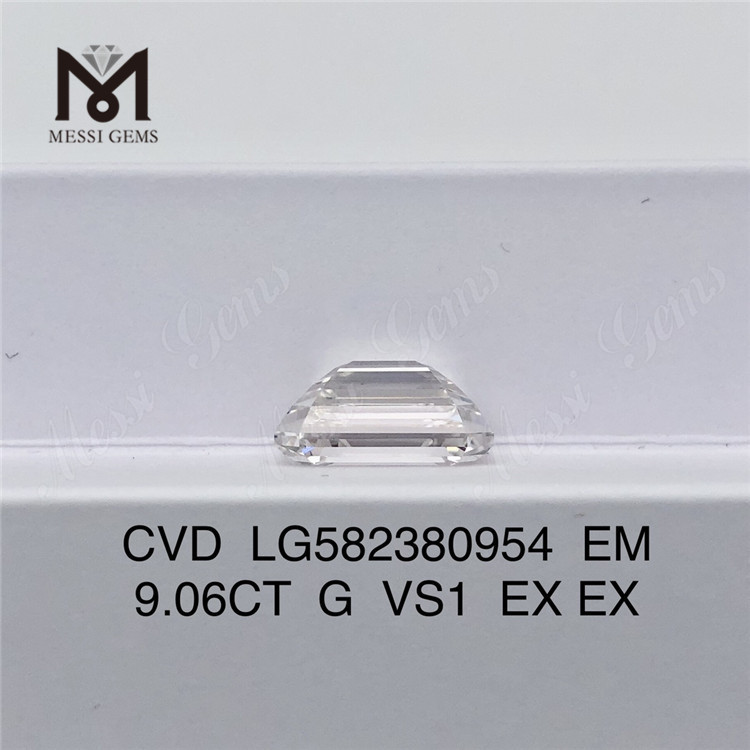 9,06 карат G VS1 EM огранка EX EX изумруд созданный в лаборатории бриллиант CVD LG582380954