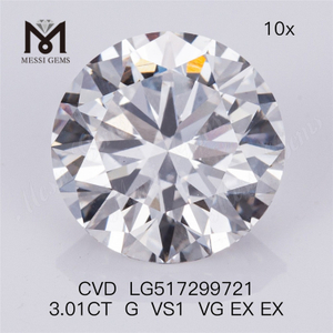 3,012 карата G Цвет VS1 чистота Заводская цена на складе Быстрая доставка Лаборатория Выращенный cvd алмаз