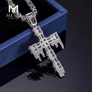 2022 фабричное ожерелье из стерлингового серебра / меди, латуни, высокое качество, перекрестное ожерелье унисекс в стиле хип-хоп