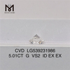 5.01CT G выращенные в лаборатории бриллианты оптовая цена против 2 свободных синтетических бриллиантов заводская цена