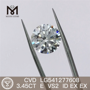 3.45CT E сыпучий лабораторный алмаз круглой формы cvd лабораторный алмаз в продаже