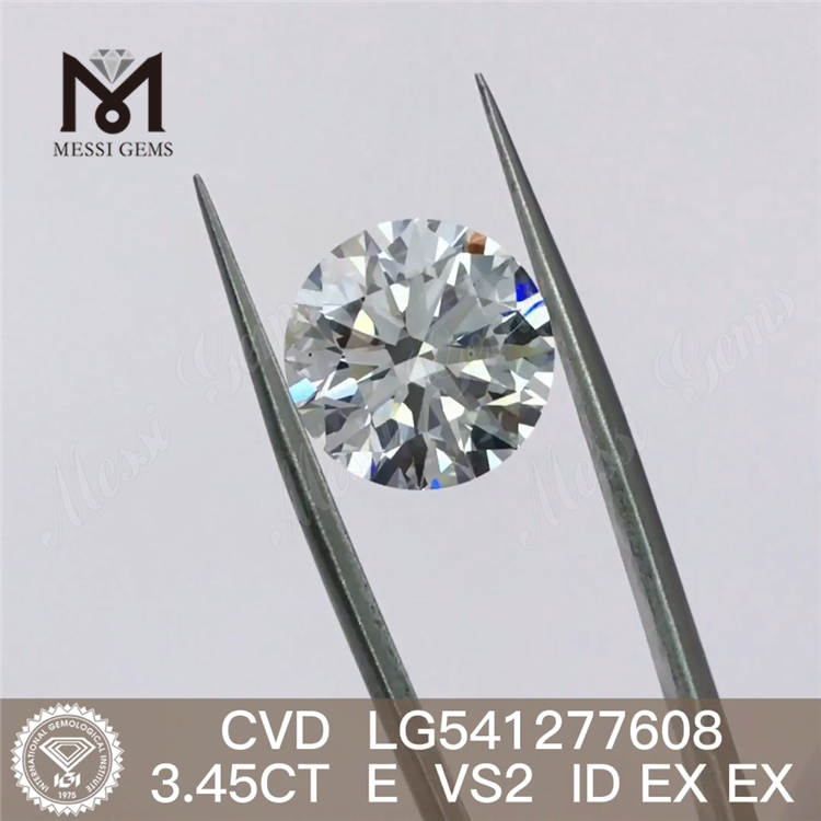 3.45CT E сыпучий лабораторный алмаз круглой формы cvd лабораторный алмаз в продаже