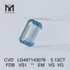 5.13CT FANCY DEEP BLUE VS1 EM VG VG лабораторный бриллиант CVD LG497143078