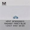 1.01CT VVS1 RADIANT FANCY BLUE выращенный в лаборатории бриллиант HPHT NF303230015