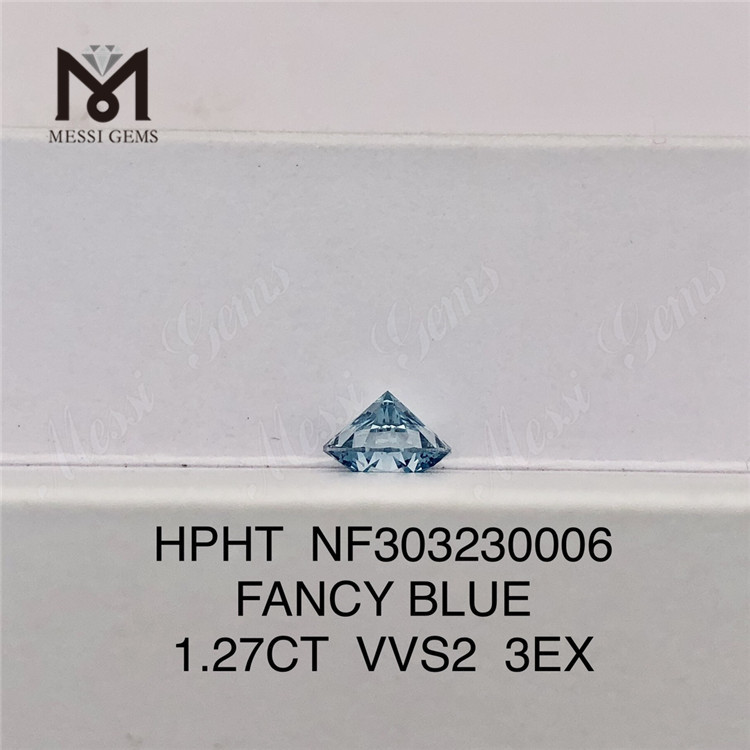 1,27 карат FANCY VVS2 3EX выращенные в лаборатории голубые бриллианты оптом HPHT NF303230006