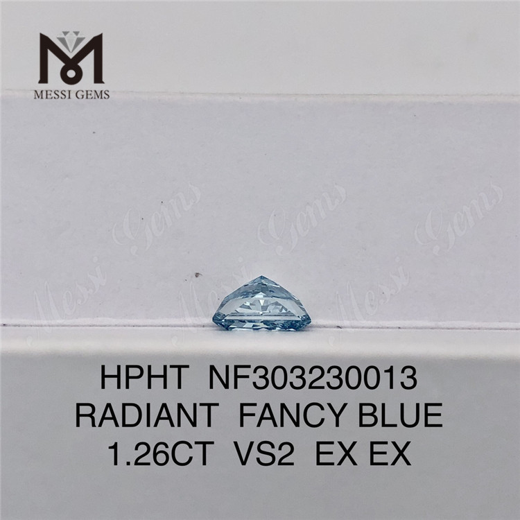 1,26 карат VS2 RADIANT FANCY BLUE оптовая продажа; выращенный в лаборатории бриллиант HPHT NF303230013 