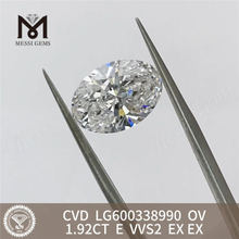 Алмаз 1,92 карата E VVS2 EX EX OV, выращенный в лаборатории бриллиант cvd LG600338990 Экологичный 丨Messigems 