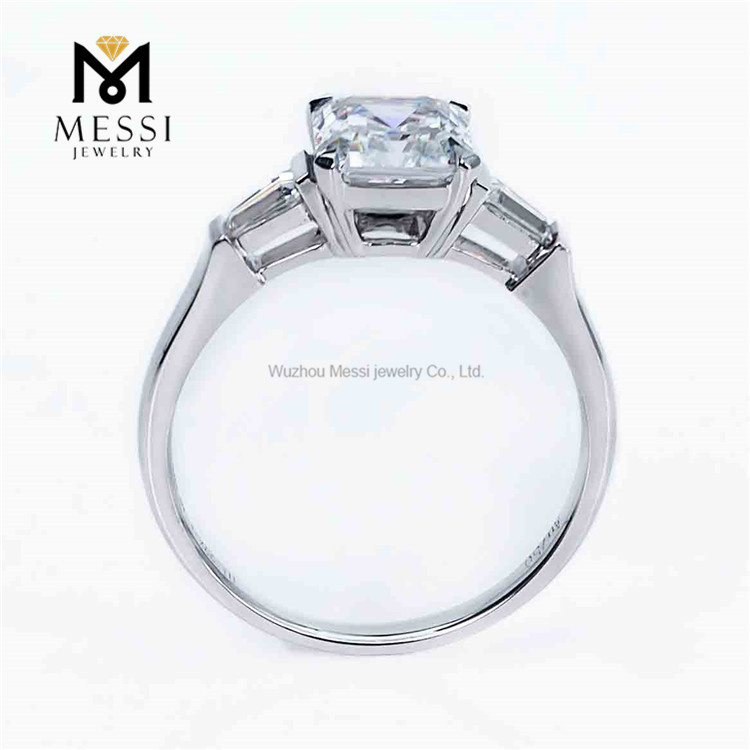 18-каратное розовое золото женское обручальное свадебное кольцо с тремя камнями бриллиантовое кольцо