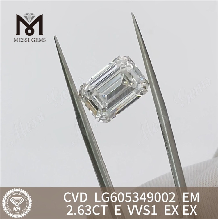 Сертификат 2.63CT E VVS1 EM IGI на алмаз CVD для дизайнеров 丨Messigems LG605349002
