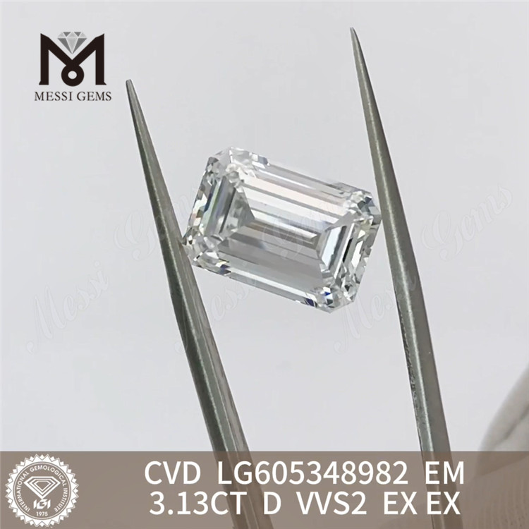Бриллианты 3,13 карата D VVS2 EM 3 карата, сертифицированные igi для ювелирных изделий Artisan Jewelry CVD丨Messigems LG605348982