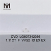  Цена на лабораторный CVD-алмаз 1,11 карата F VVS2 за карат Brilliance丨Messigems LG607342366