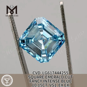 Стоимость искусственных бриллиантов VS1 FANCY INTENSE BLUE SQUARE EMERALD 丨Messigems CVD LG617444255