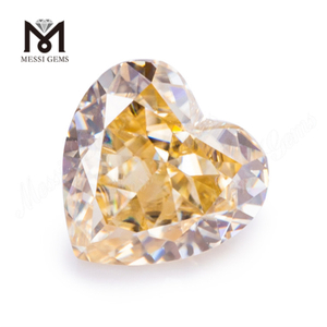 9 * 9 мм Сердце рыхлый муассанитовый бриллиант M-желтый производитель муассанитового камня