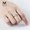 Кольцо с муассанитом 1ct, покрытие из белого золота, дешевое кольцо с поддельным бриллиантом, кольцо из стерлингового серебра 925 пробы
