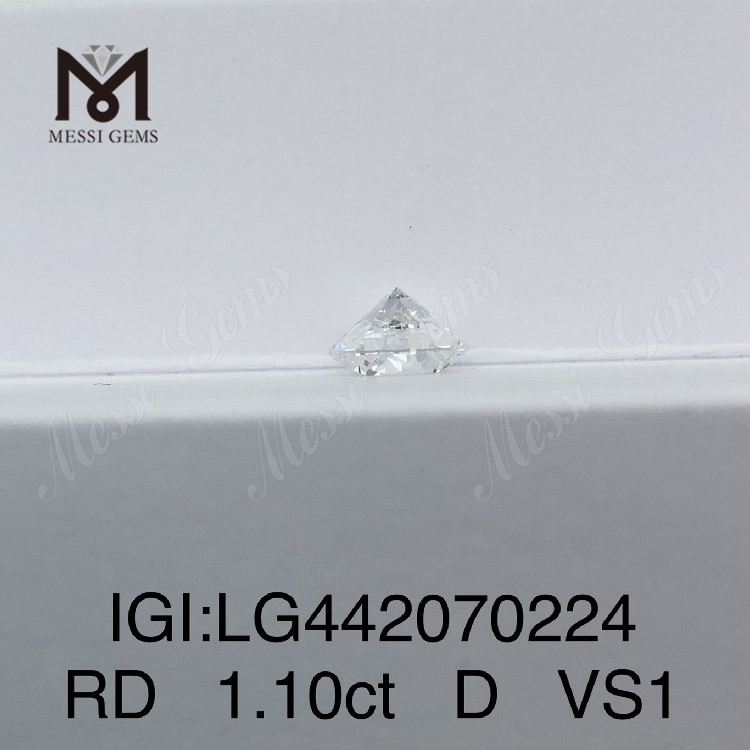Экологически выращенные бриллианты огранки BRILLIANT EX весом 1,10 карата D VS1 круглой огранки