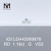 1,16 карата G VS2 Круглые бриллианты IDEAL 2EX, выращенные в лаборатории, 1 карат
