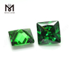 Высококачественный цветной циркон квадратной формы зеленый CZ свободные камни по низкой цене