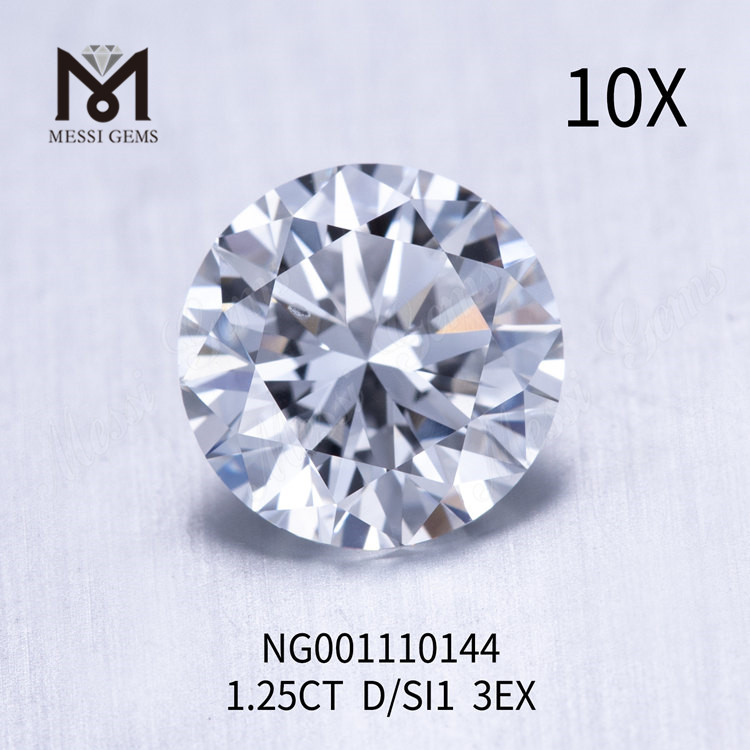 1,25 карата D RD SI1 EX Cut Grade — лучшие бриллианты, выращенные в лаборатории