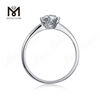 Изящное кольцо из стерлингового серебра 925 пробы с муассанитом и бриллиантом Messi Gems весом 1 карат