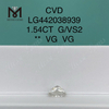 1,54 карата G VS2 лаборатория создала бриллиант огранки «принцесса» VG
