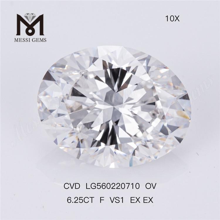 6.25CT F VS1 EX EX CVD OV крупнейший искусственный бриллиант IGI оптовая цена