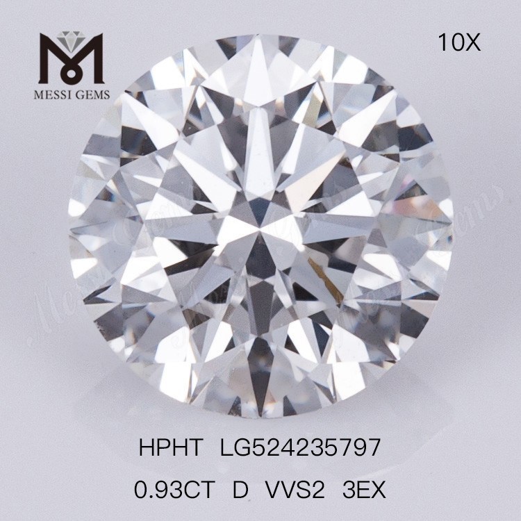 0,93 карат D круглый драгоценный камень россыпью VVS2 Синтетический бриллиант 3EX