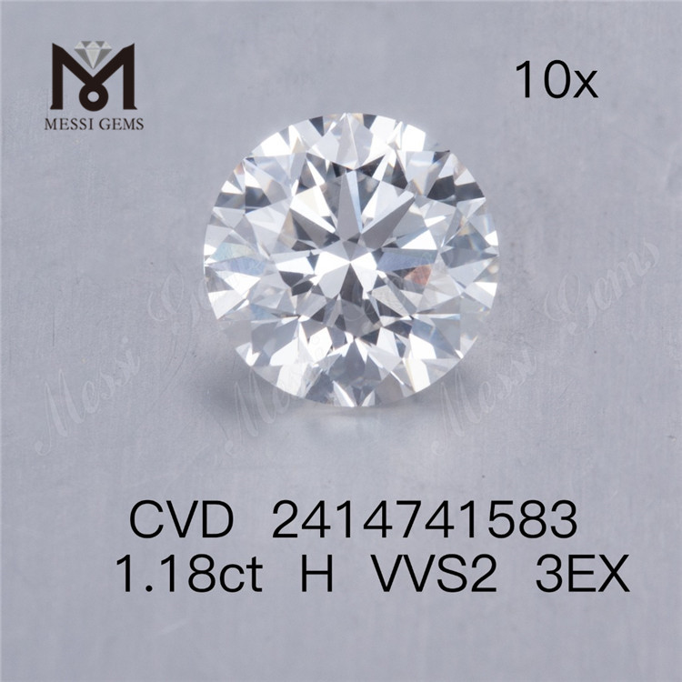 1.18ct H rd лабораторный бриллиант 3EX vvs купить cvd алмазы онлайн заводская цена