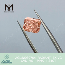 1.34ct фантазийные розовые россыпью искусственные бриллианты сияющей огранки cvd алмаз в продаже